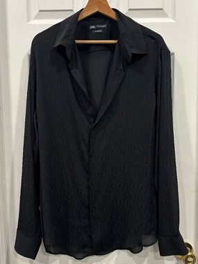 NWOT Zara Men’s Sheer Dress Shirt Size Large